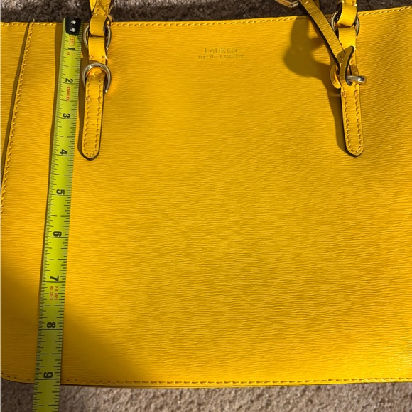 Laurel Ralph Lauren Small Crosshatch Leather Tote w/ matching Wallet Like New! - Picture 13 of 15